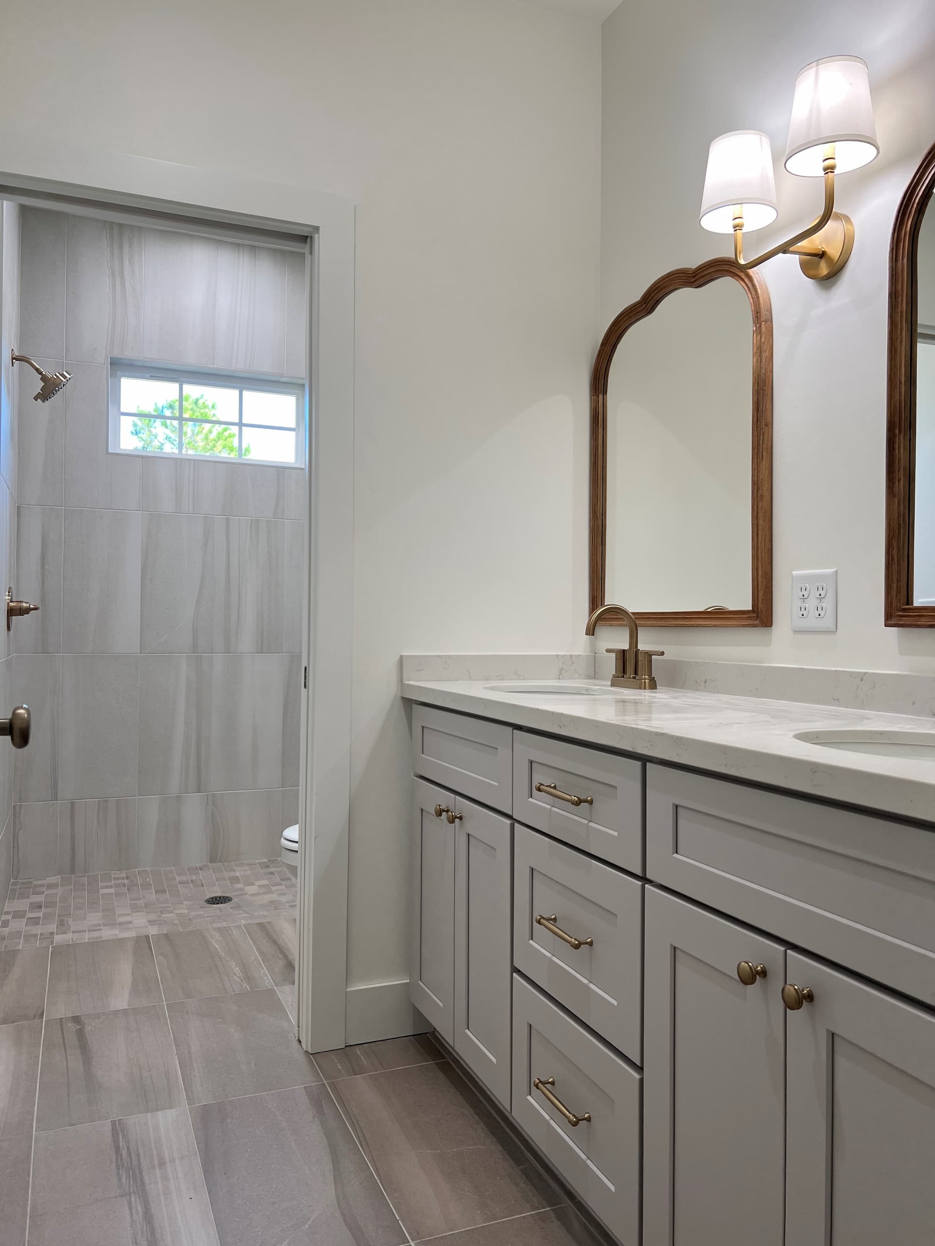 Front exterior view with landscaping and architectural details